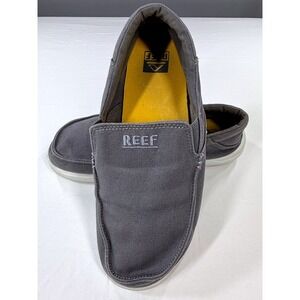 REEF Kids Swellsole Vibes Gray Slip On Loafer Shoes, Size 7